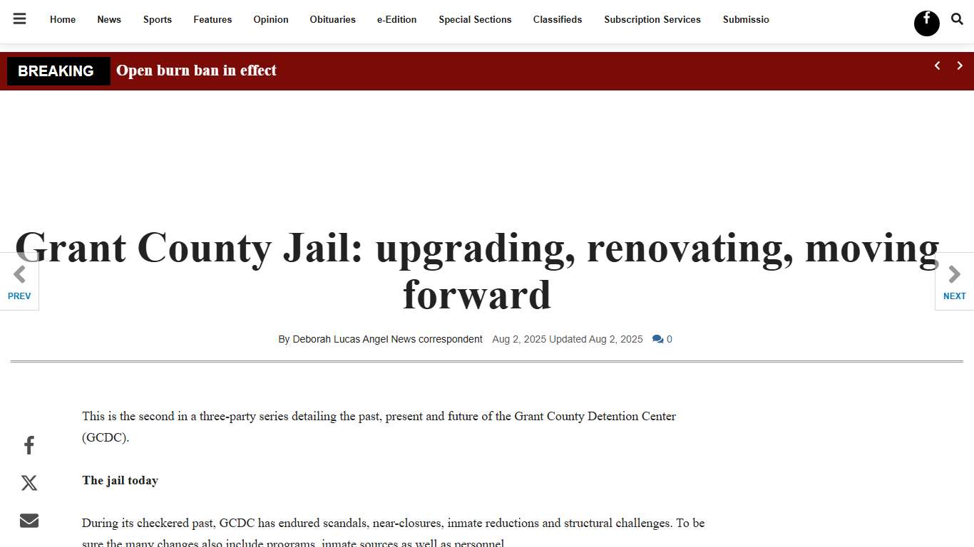 Grant County Jail: upgrading, renovating, moving forward | Grant County News | pmg-ky3.com