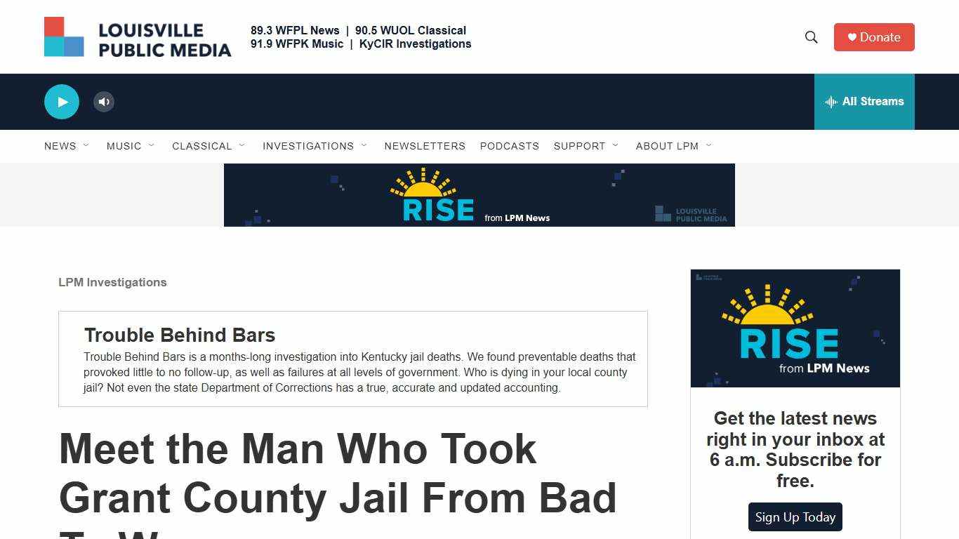 Meet the Man Who Took Grant County Jail From Bad To Worse